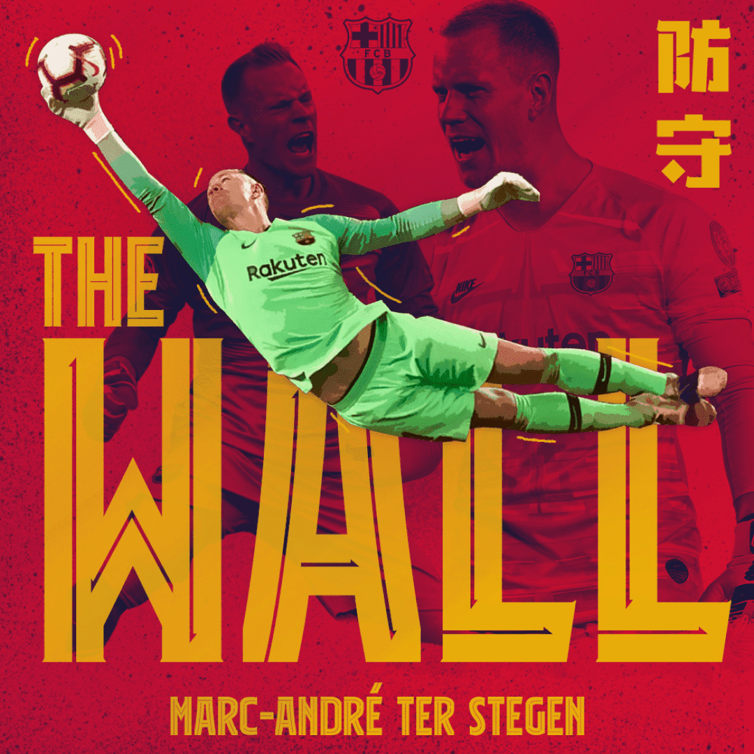 A creative design to celebrate FC Barcelona's goalkeeper Ter Stegen